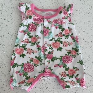 Little Joy Flower Instant Snap-Up Romper 0-3M